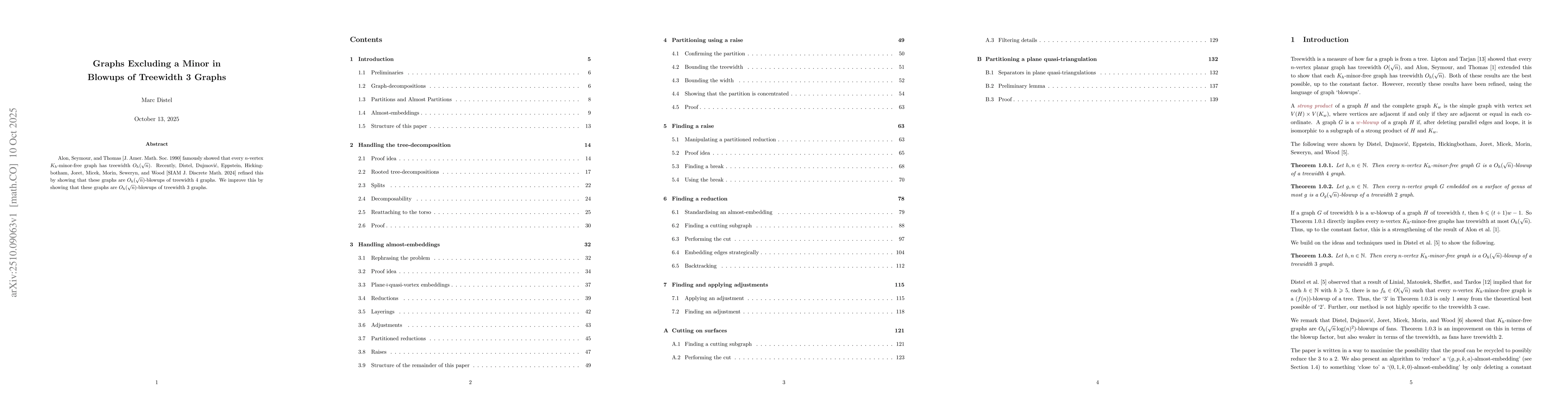 Thumbnail for Graphs Excluding a Minor in Blowups of Treewidth 3 Graphs