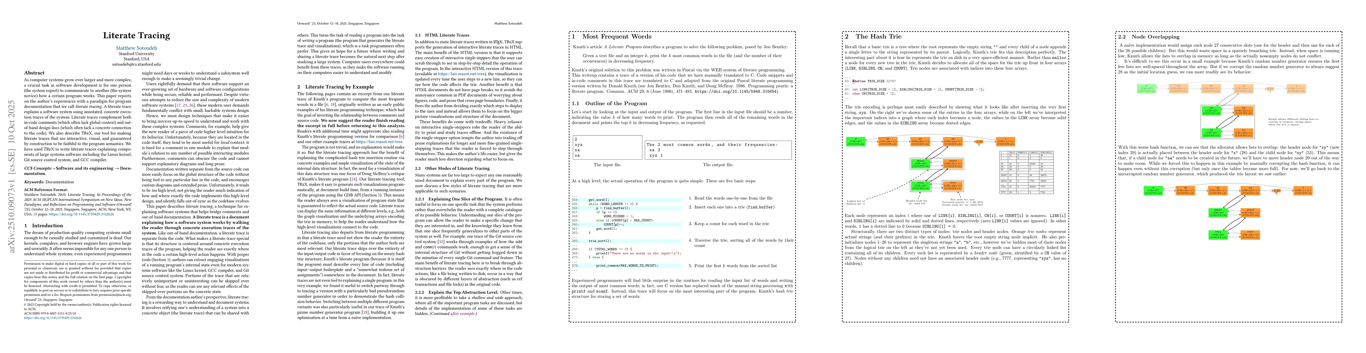 Thumbnail for Literate Tracing