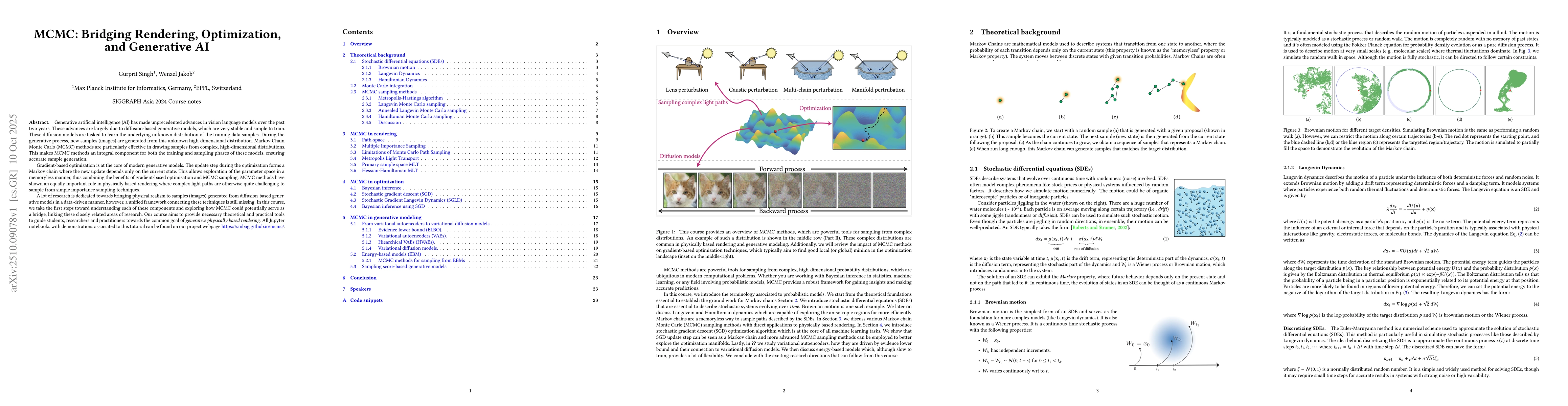 Thumbnail for MCMC: Bridging Rendering, Optimization and Generative AI