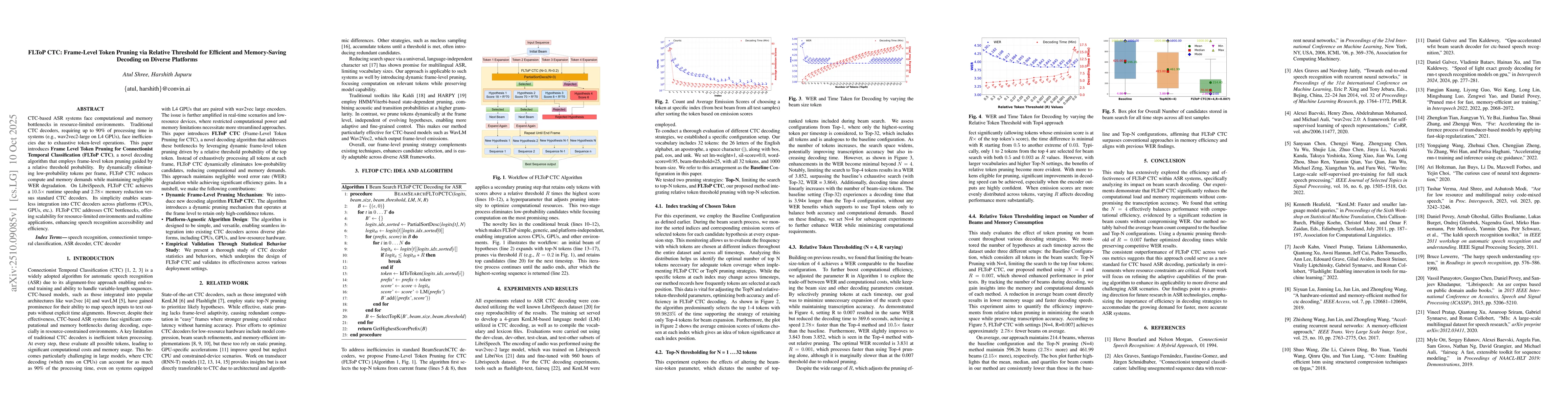 Thumbnail for FLToP CTC: Frame-Level Token Pruning via Relative Threshold for
  Efficient and Memory-Saving Decoding on Diverse Platforms
