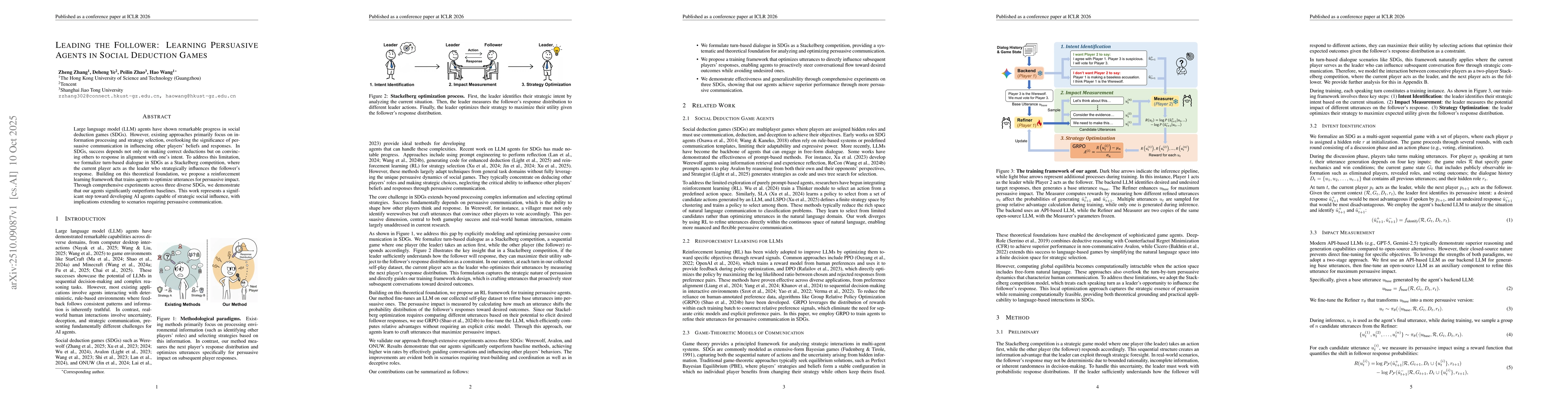 Thumbnail for Leading the Follower: Learning Persuasive Agents in Social Deduction
  Games