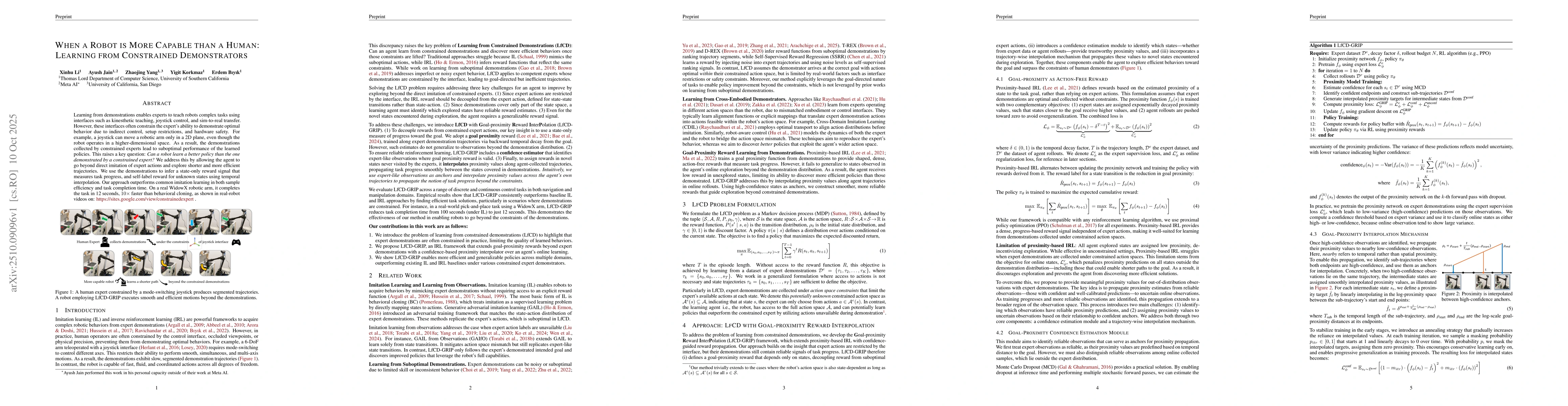 Thumbnail for When a Robot is More Capable than a Human: Learning from Constrained
  Demonstrators