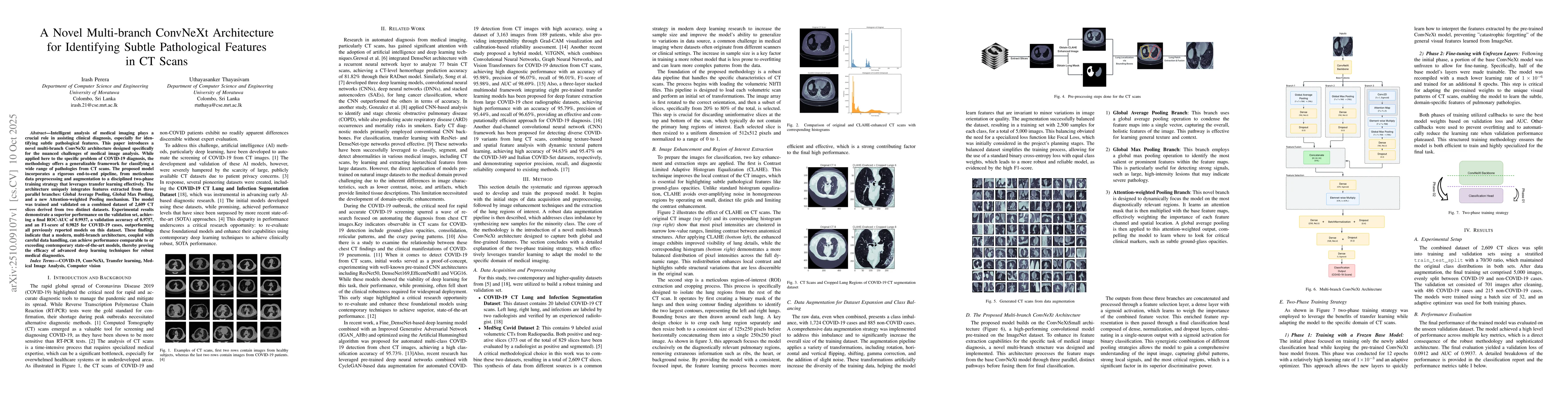 Thumbnail for A Novel Multi-branch ConvNeXt Architecture for Identifying Subtle
  Pathological Features in CT Scans