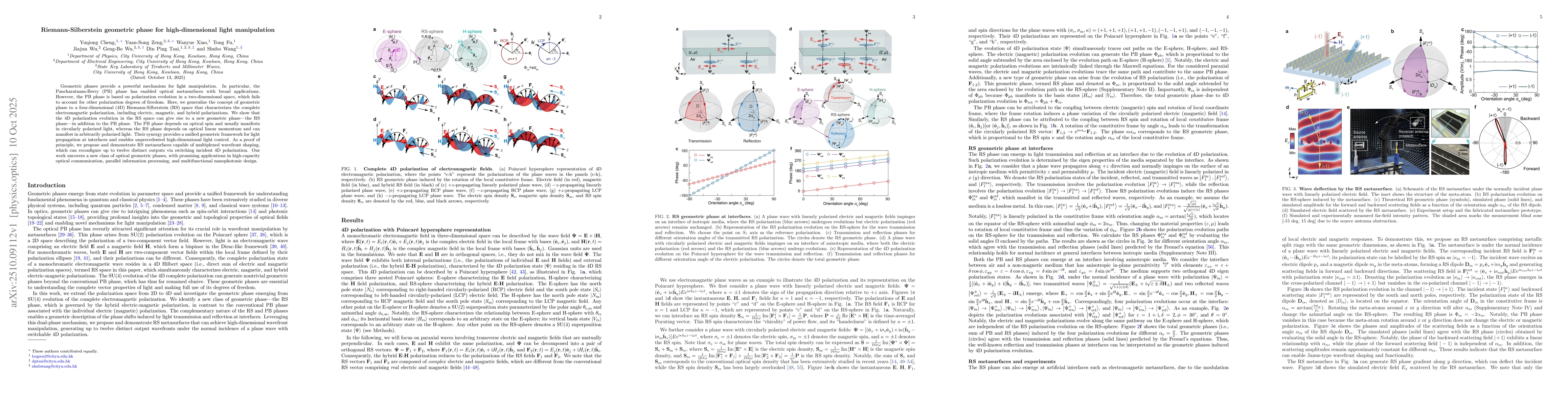 Thumbnail for Riemann-Silberstein geometric phase for high-dimensional light
  manipulation