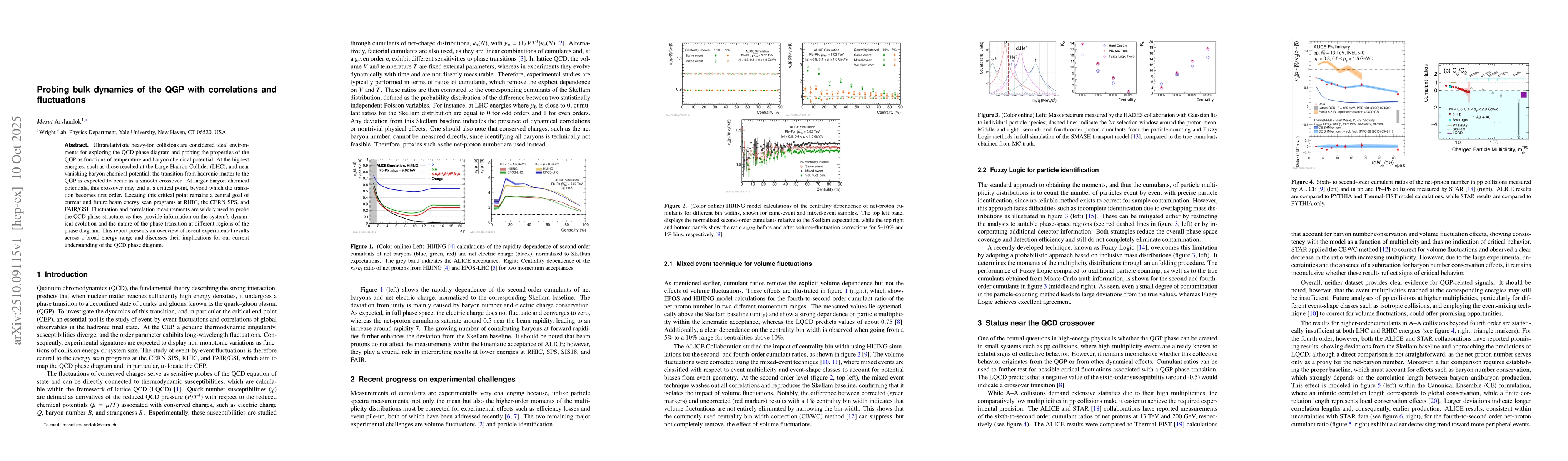 Thumbnail for Probing bulk dynamics of the QGP with correlations and fluctuations