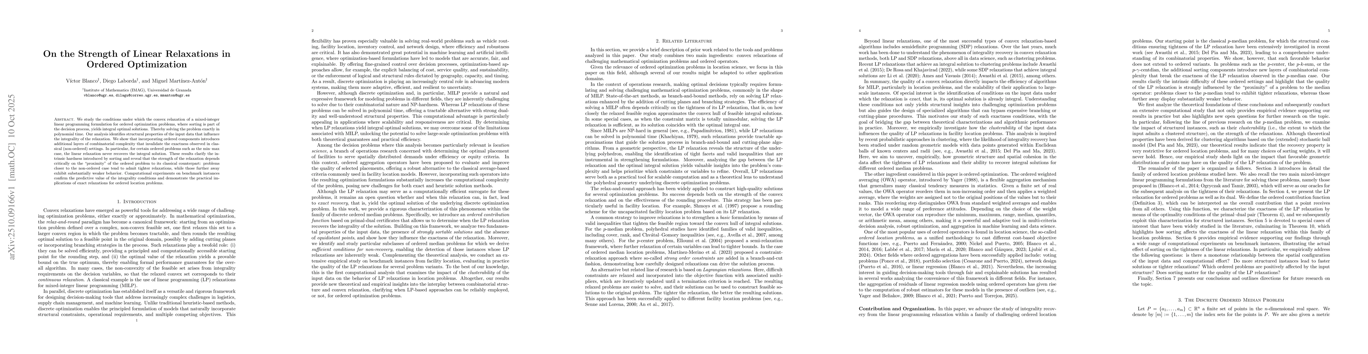 Thumbnail for On the Strength of Linear Relaxations in Ordered Optimization