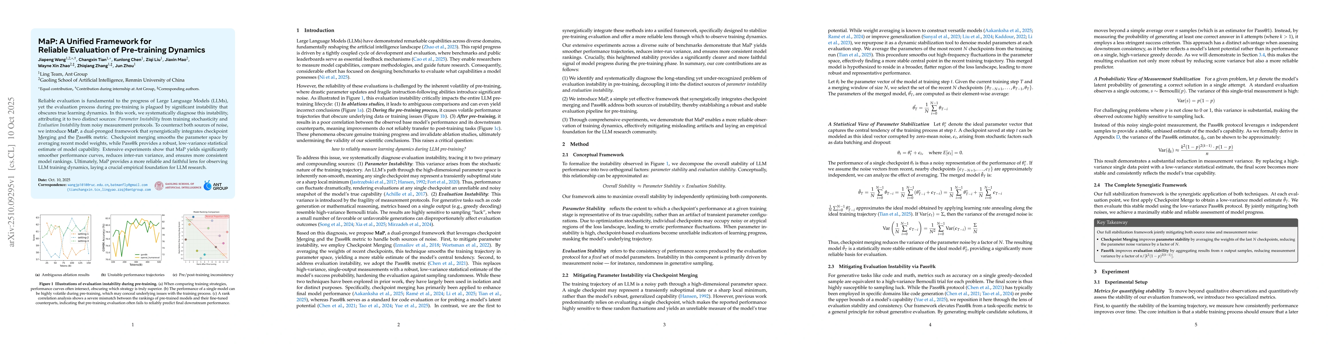 Thumbnail for MaP: A Unified Framework for Reliable Evaluation of Pre-training
  Dynamics