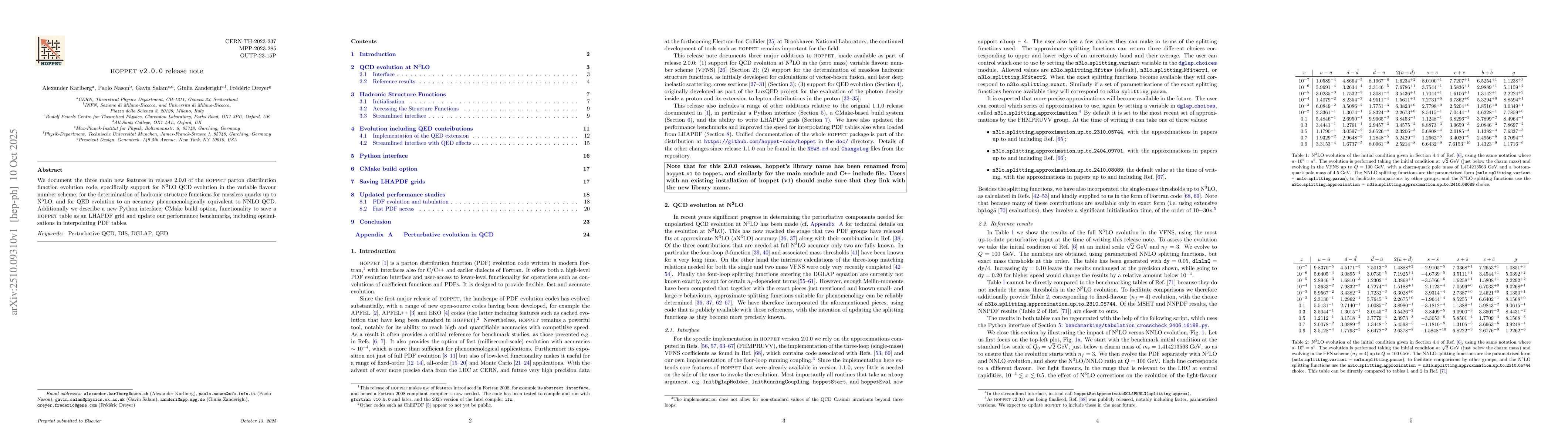 Thumbnail for HOPPET v2.0.0 release note