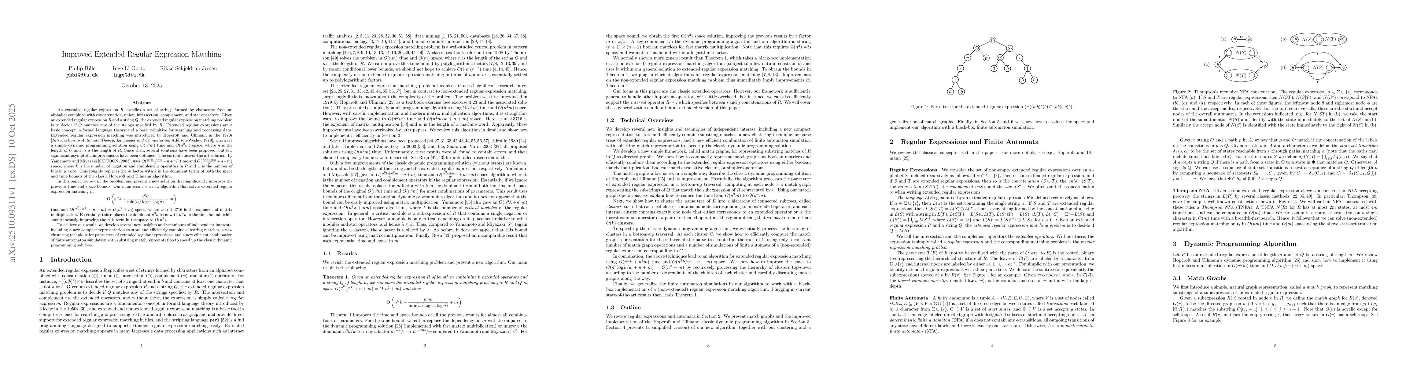 Thumbnail for Improved Extended Regular Expression Matching