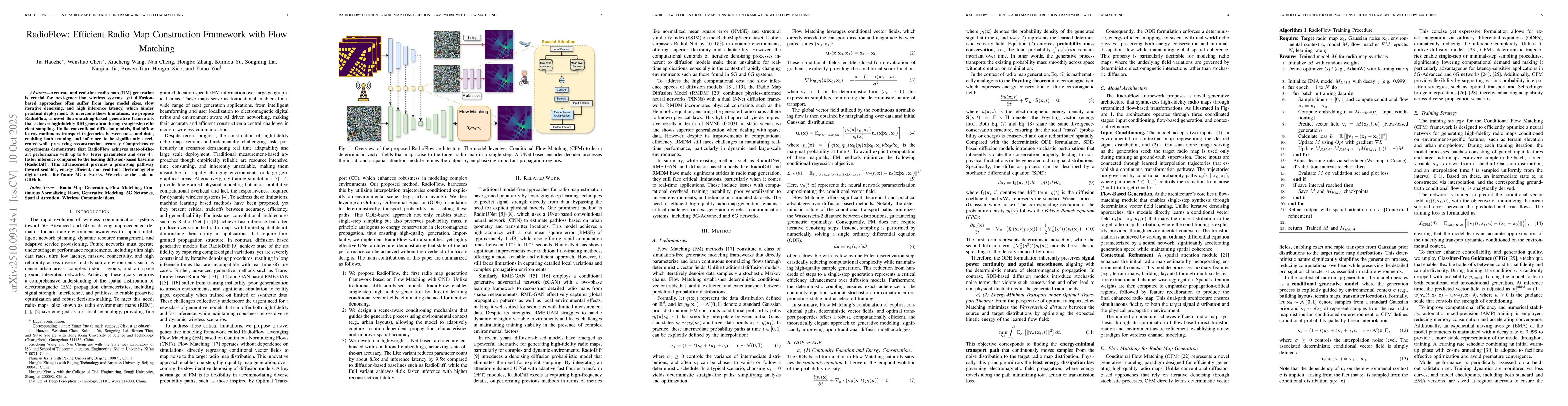 Thumbnail for RadioFlow: Efficient Radio Map Construction Framework with Flow Matching