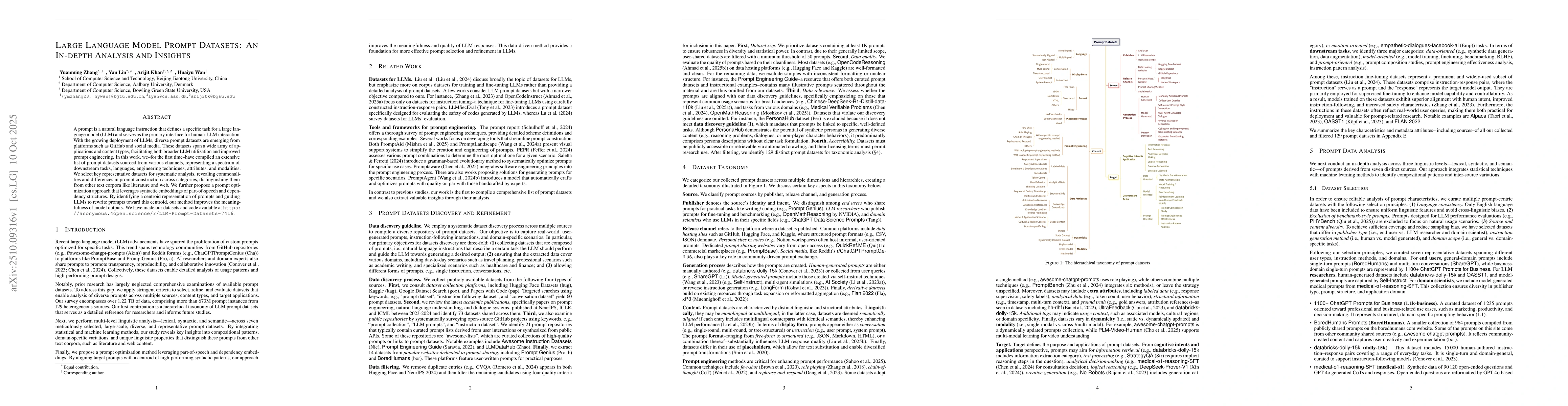 Thumbnail for Large Language Model Prompt Datasets: An In-depth Analysis and Insights