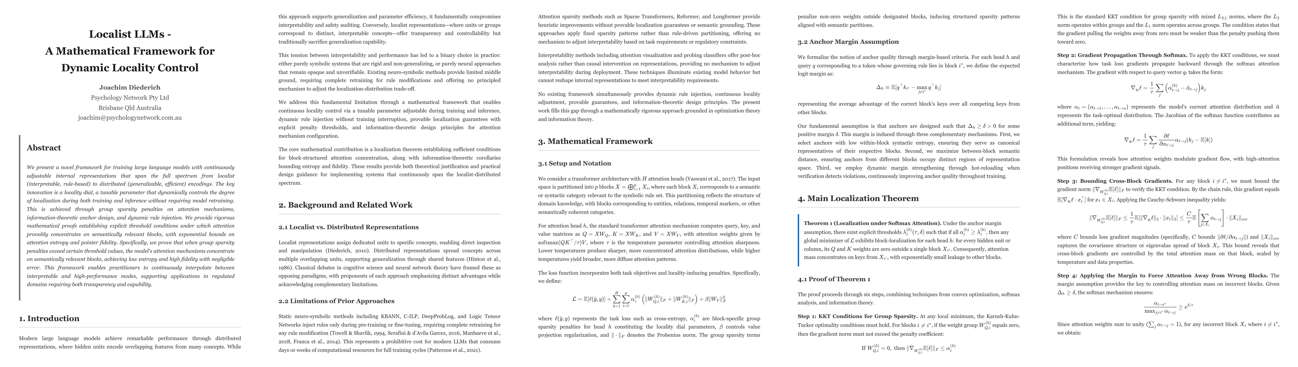 Thumbnail for Localist LLMs -- A Mathematical Framework for Dynamic Locality Control