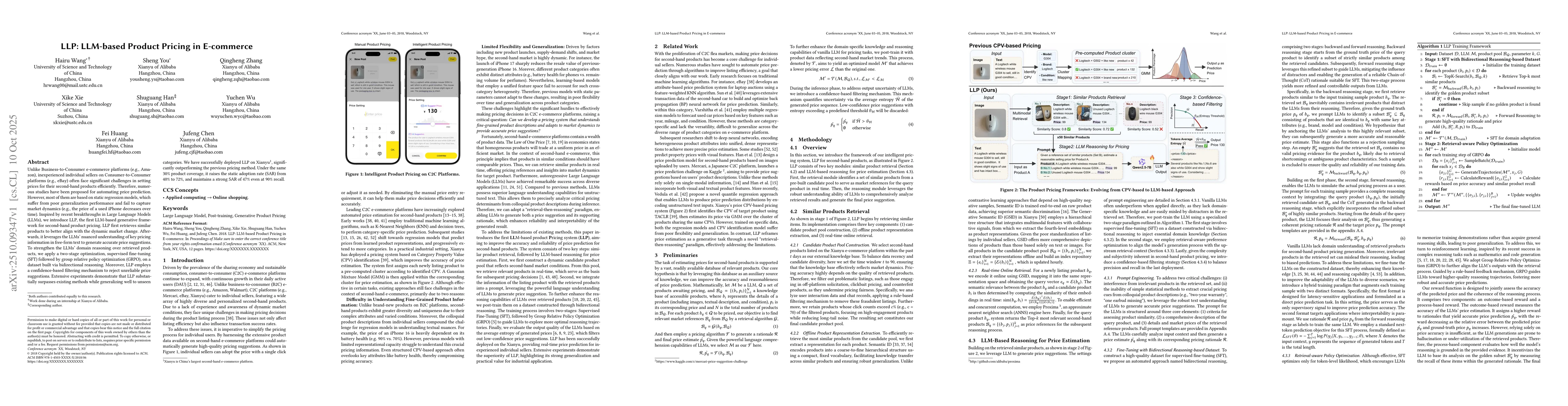 Thumbnail for LLP: LLM-based Product Pricing in E-commerce