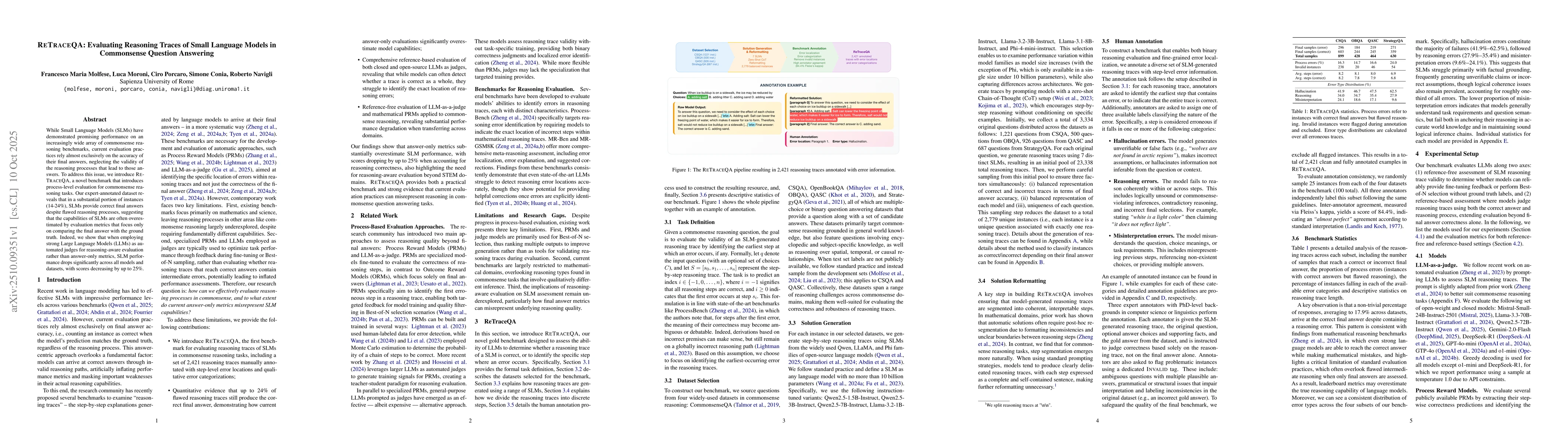 Thumbnail for ReTraceQA: Evaluating Reasoning Traces of Small Language Models in
  Commonsense Question Answering
