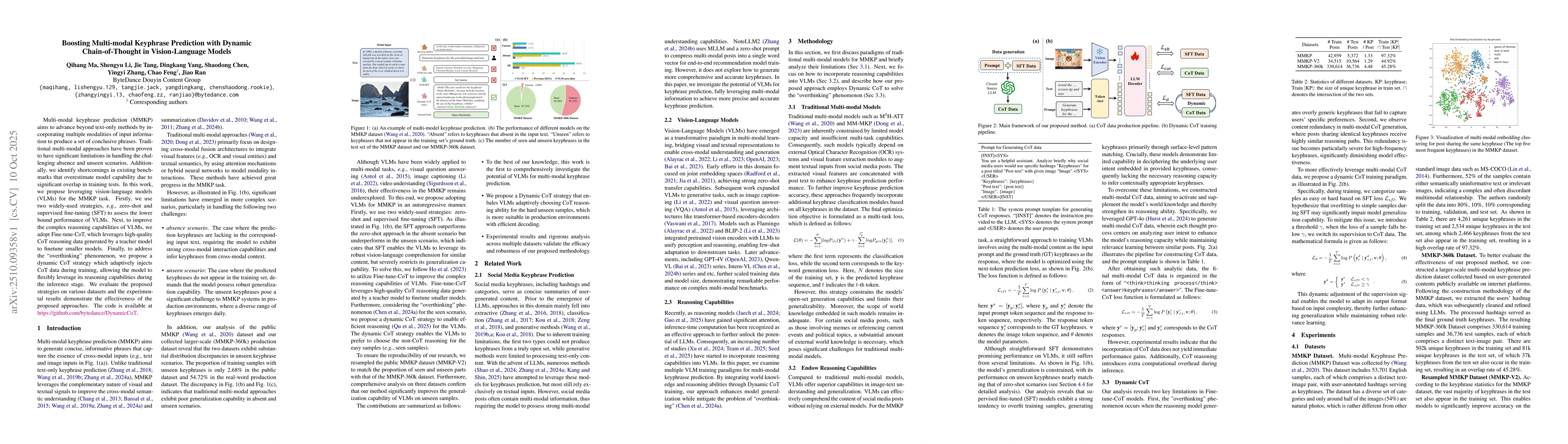 Thumbnail for Boosting Multi-modal Keyphrase Prediction with Dynamic Chain-of-Thought
  in Vision-Language Models