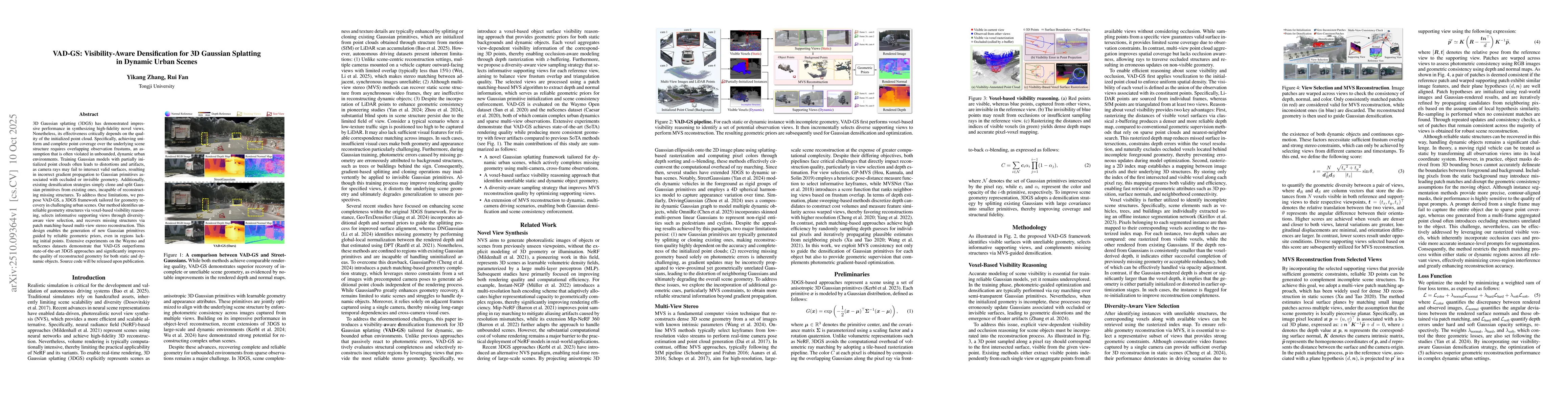 Thumbnail for Visibility-Aware Densification for 3D Gaussian Splatting in Dynamic
  Urban Scenes