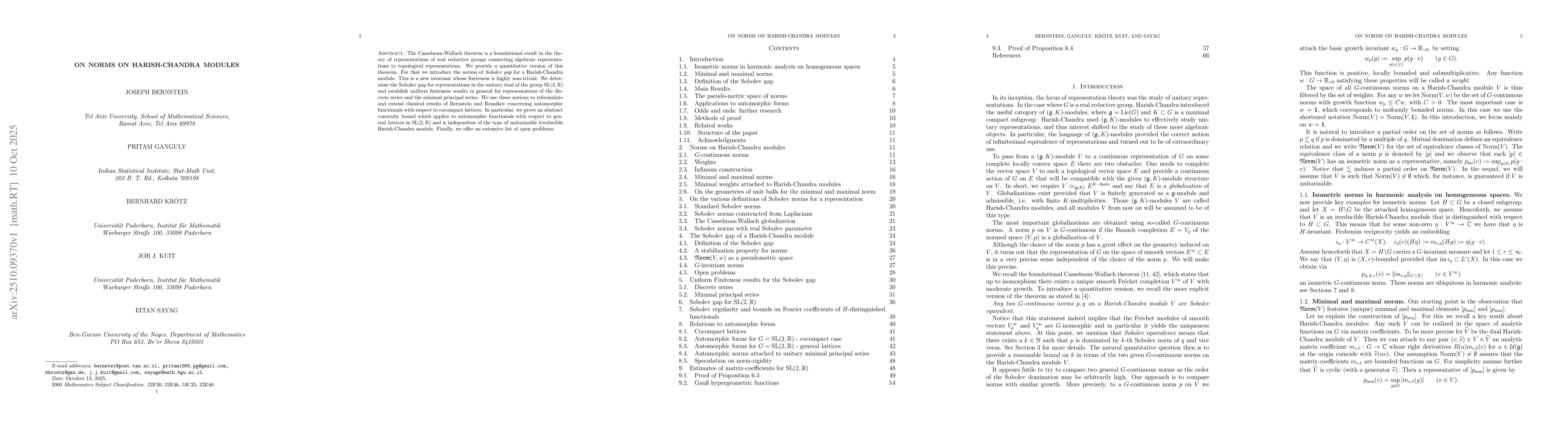 Thumbnail for On norms on Harish-Chandra modules