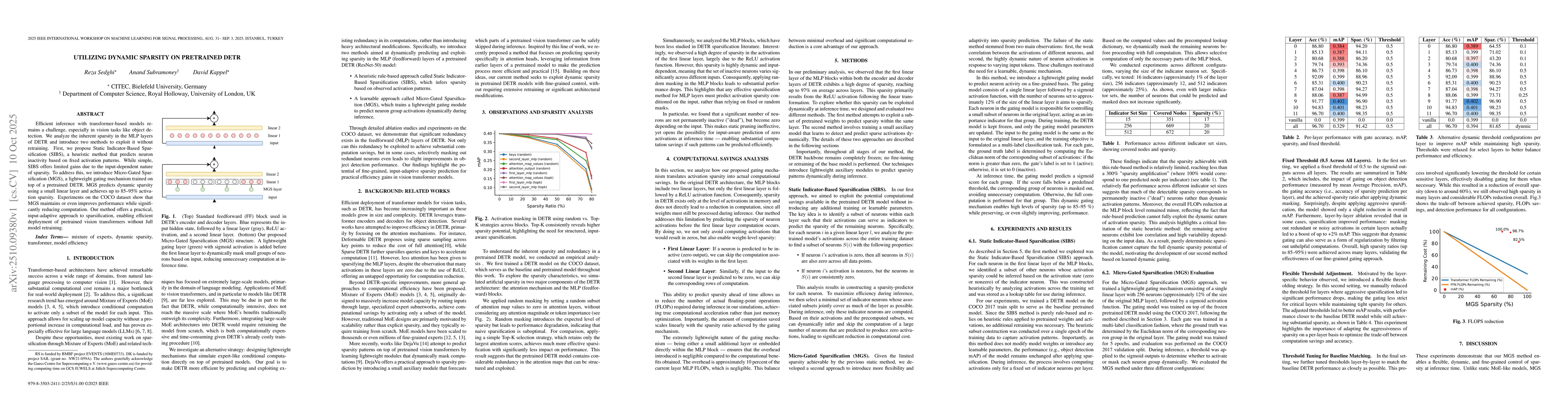 Thumbnail for Utilizing dynamic sparsity on pretrained DETR