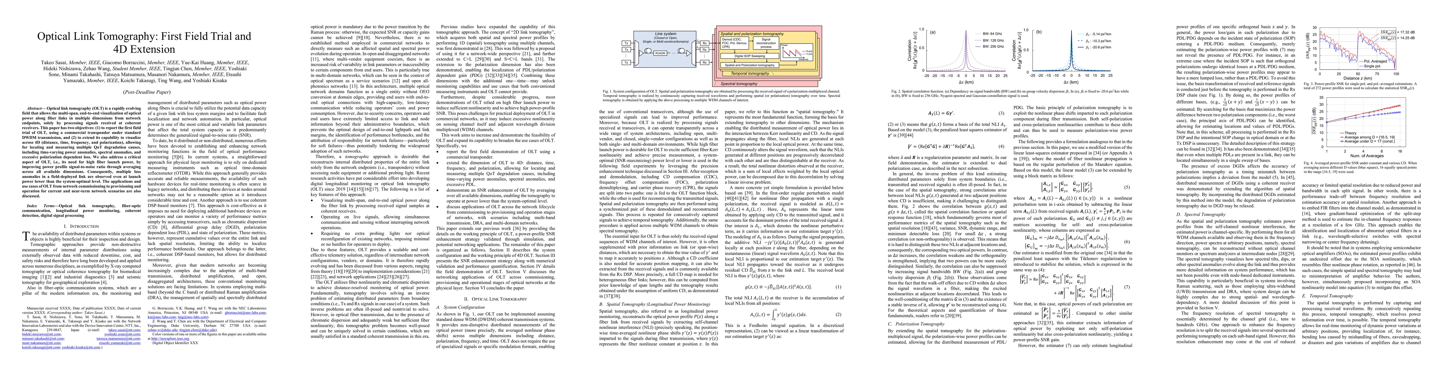 Thumbnail for Optical Link Tomography: First Field Trial and 4D Extension