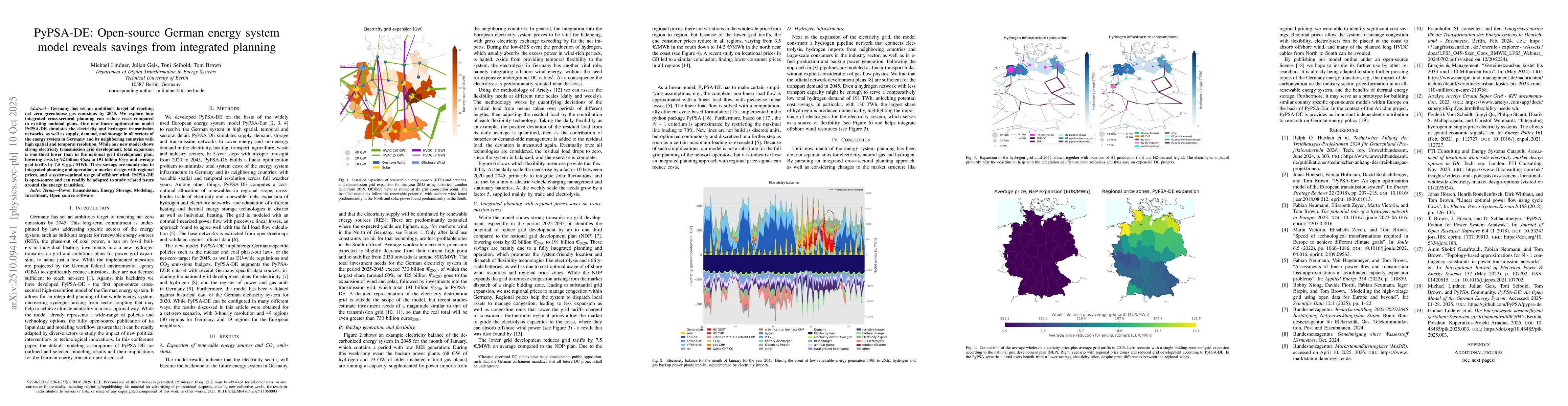 Thumbnail for PyPSA-DE: Open-source German energy system model reveals savings from
  integrated planning