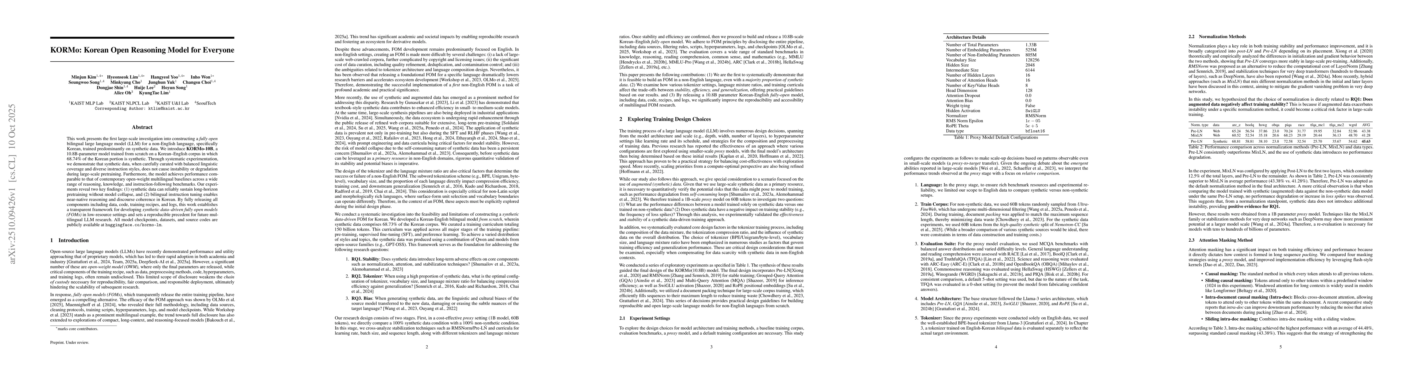 Thumbnail for KORMo: Korean Open Reasoning Model for Everyone