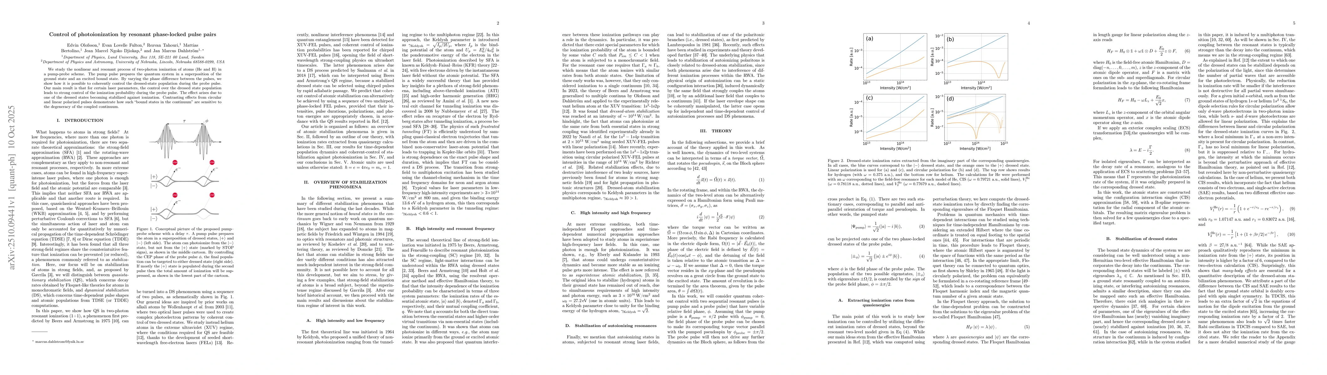 Thumbnail for Control of photoionization by resonant phase-locked pulse pairs