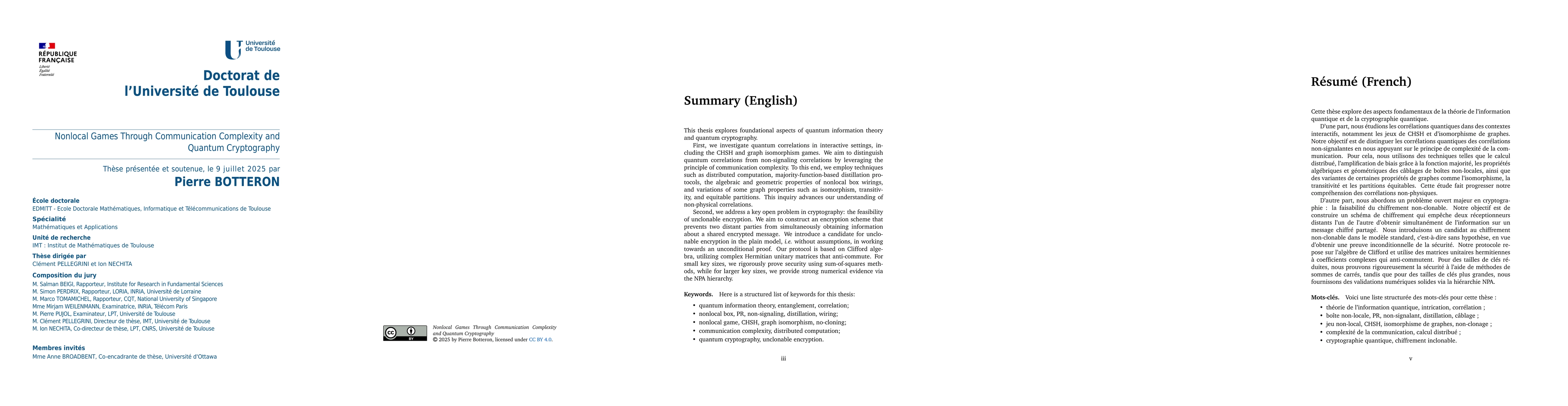 Thumbnail for Nonlocal Games Through Communication Complexity and Quantum Cryptography