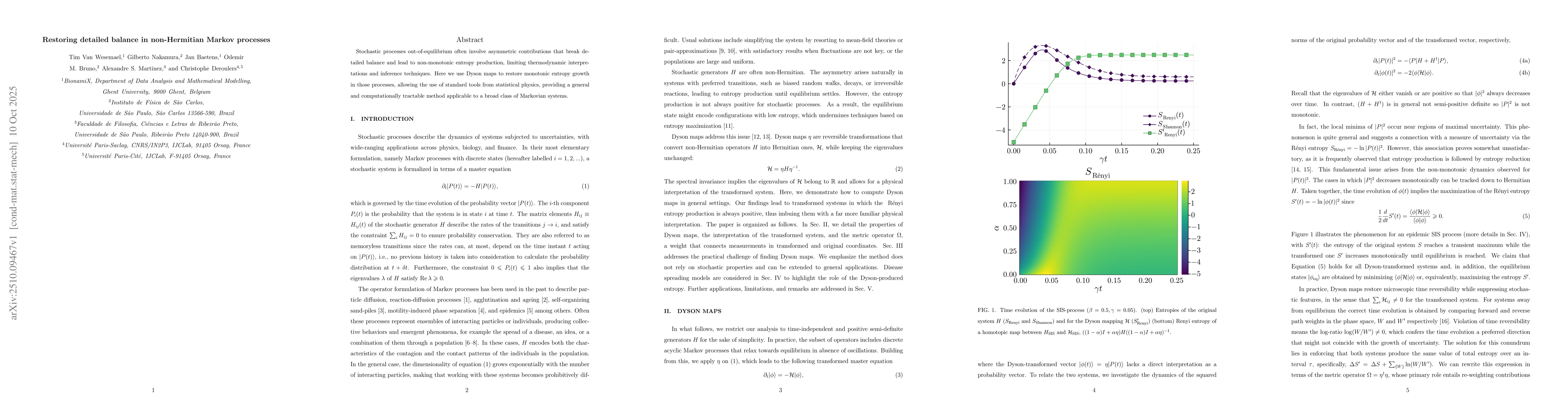 Thumbnail for Restoring detailed balance in non-Hermitian Markov processes