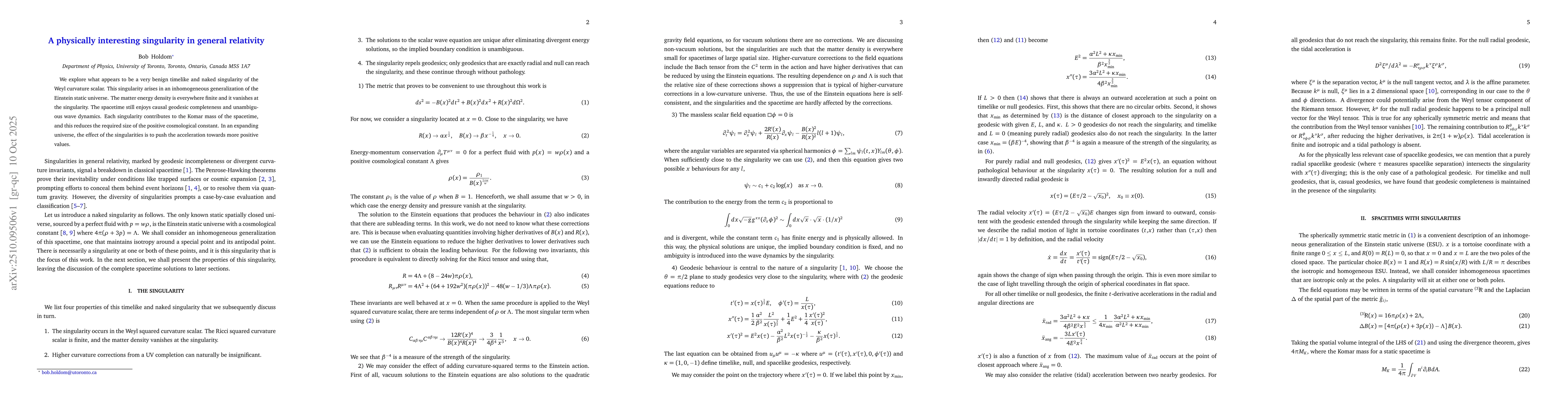 Thumbnail for A physically interesting singularity in general relativity