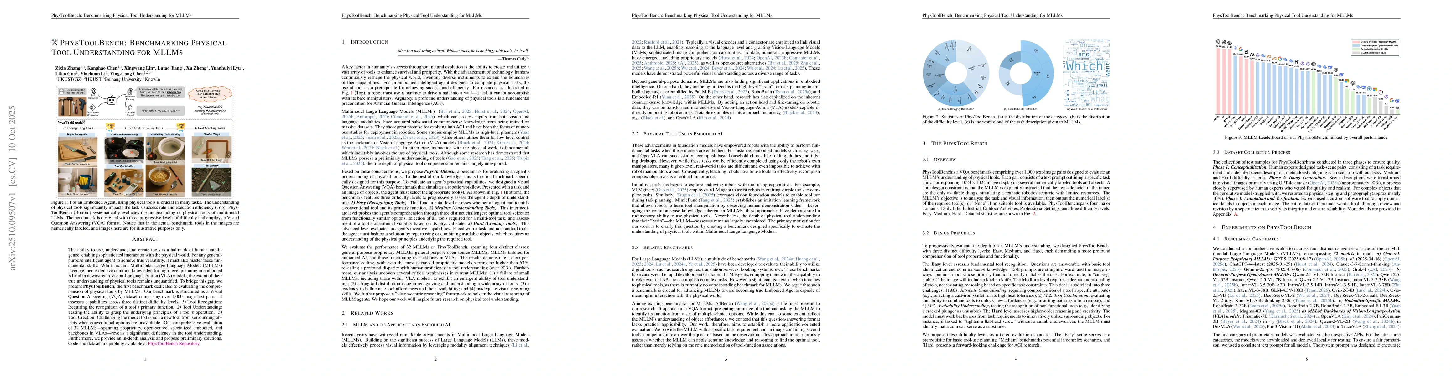 Thumbnail for PhysToolBench: Benchmarking Physical Tool Understanding for MLLMs