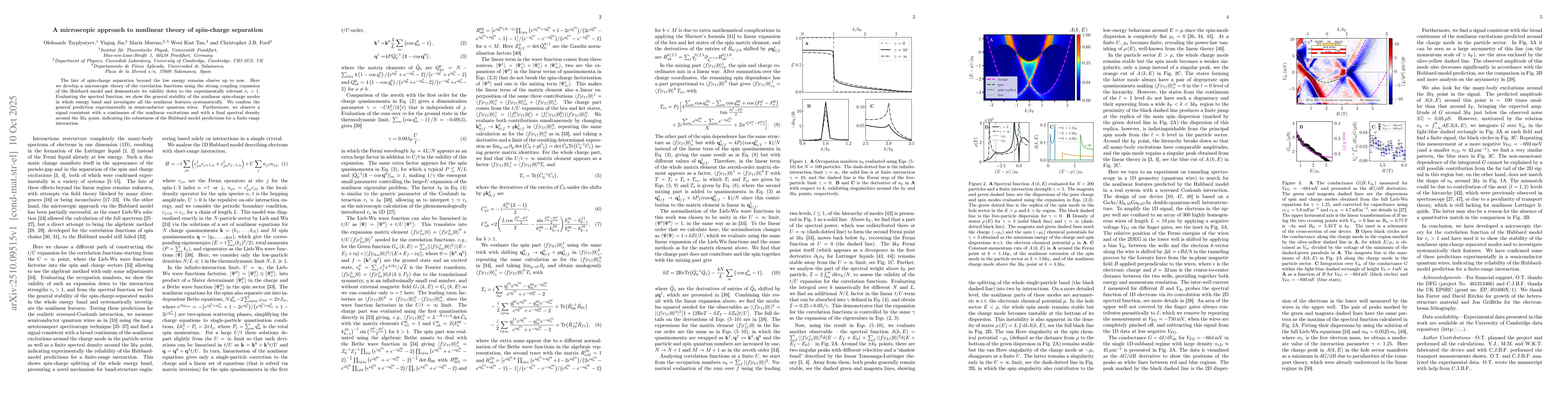 Thumbnail for A microscopic approach to nonlinear theory of spin-charge separation