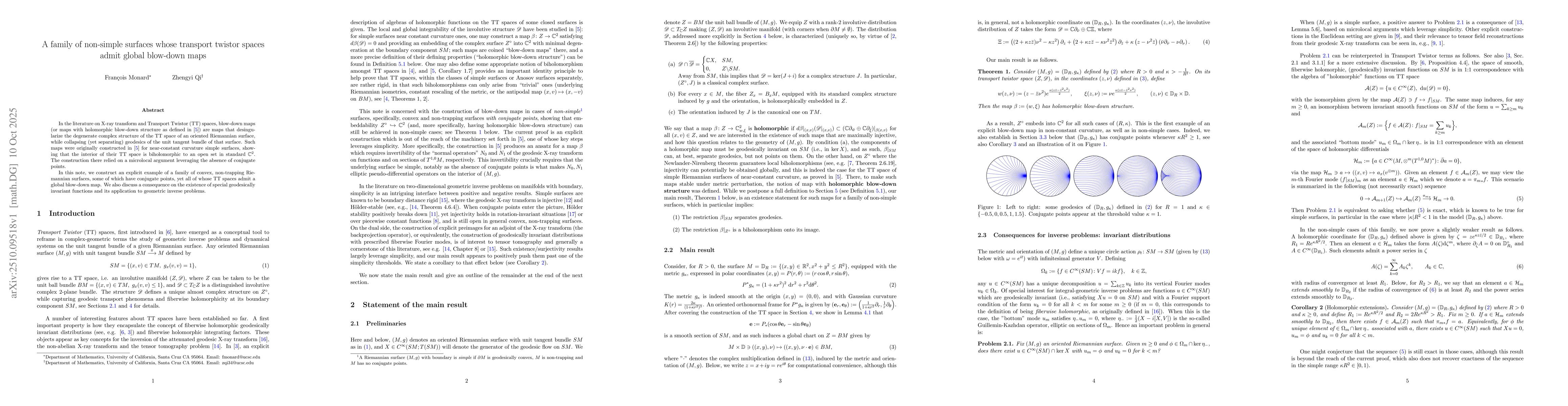 Thumbnail for A family of non-simple surfaces whose transport twistor spaces admit
  global blow-down maps