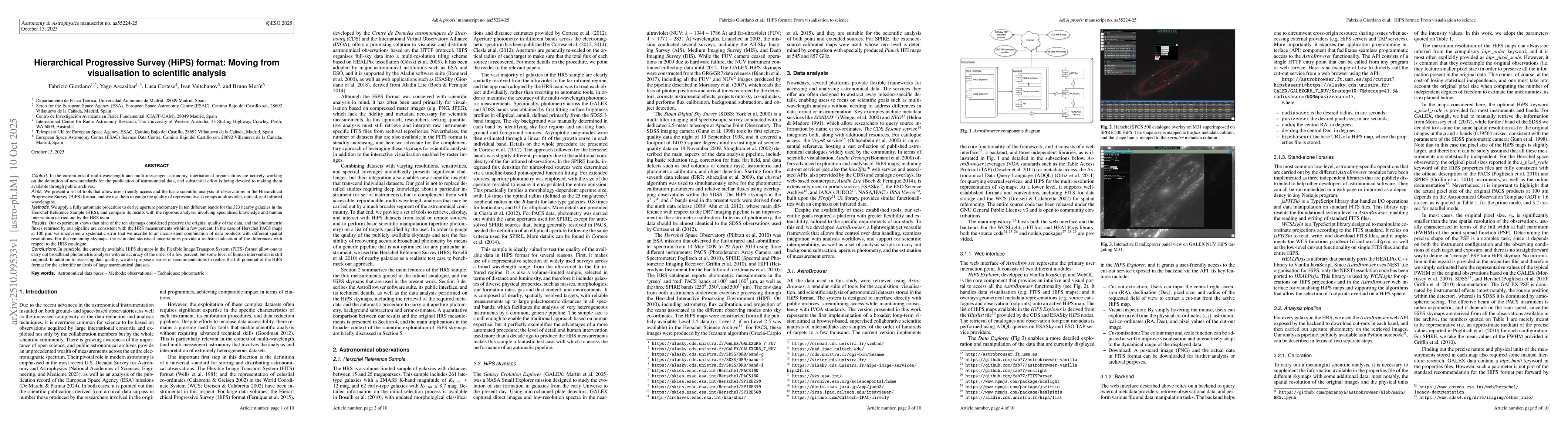 Thumbnail for Hierarchical Progressive Survey (HiPS) format: moving from visualisation
  to scientific analysis