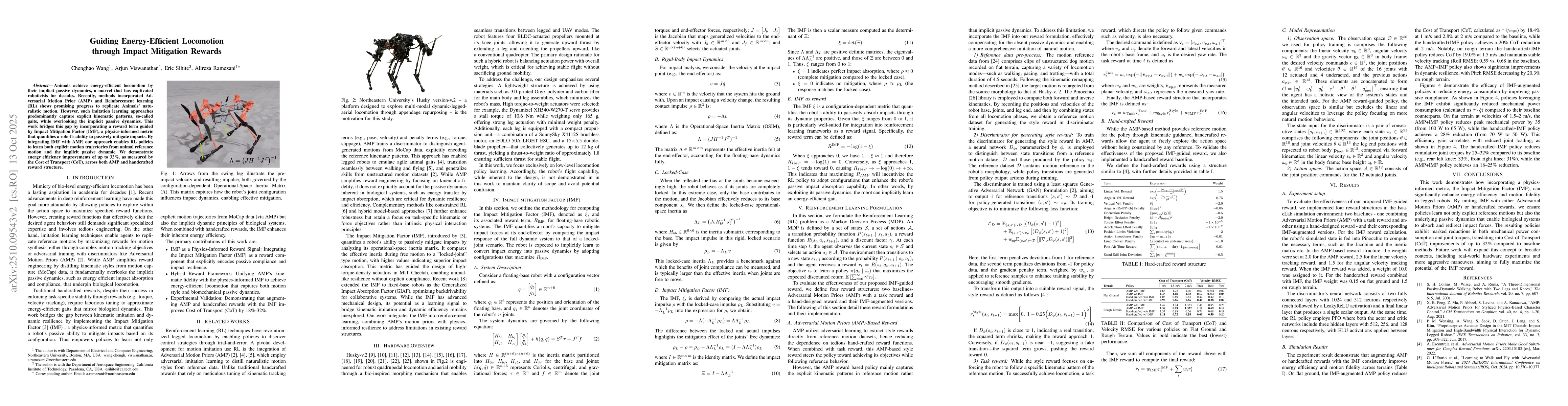 Thumbnail for Guiding Energy-Efficient Locomotion through Impact Mitigation Rewards