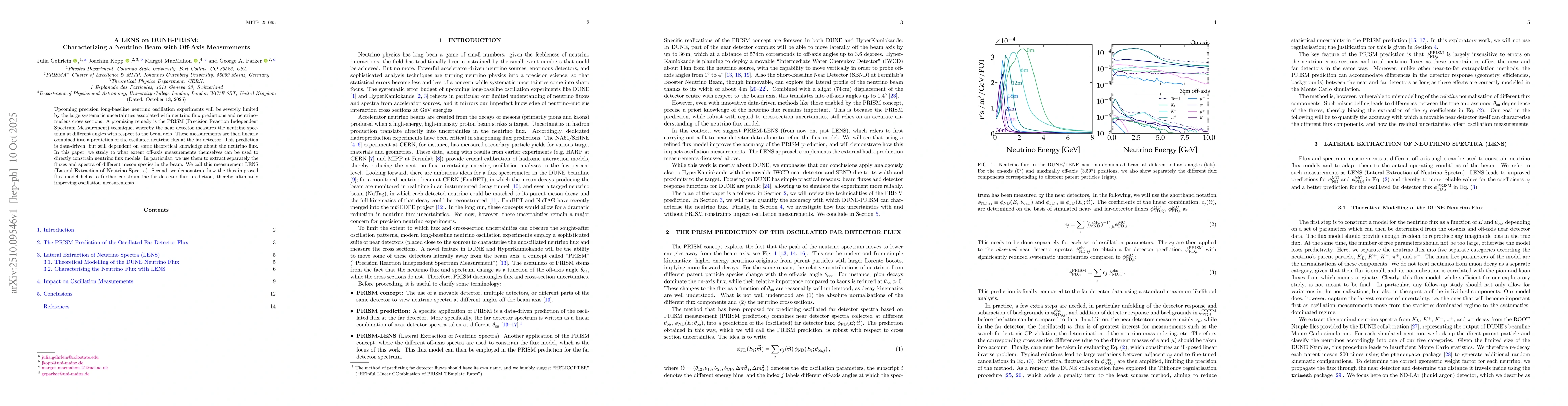 Thumbnail for A LENS on DUNE-PRISM: Characterizing a Neutrino Beam with Off-Axis
  Measurements