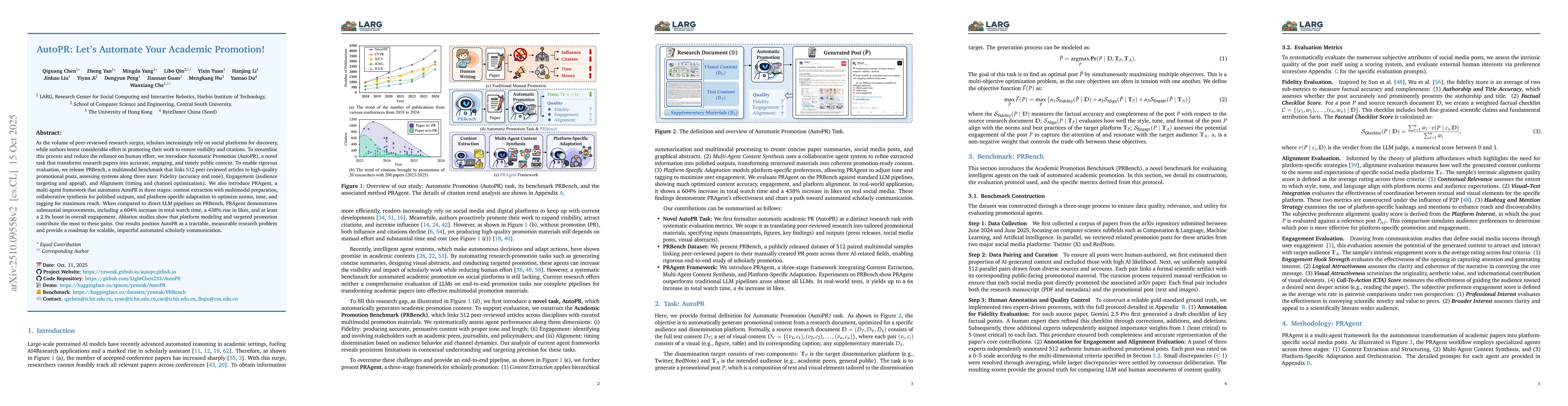 Thumbnail for AutoPR: Let's Automate Your Academic Promotion!