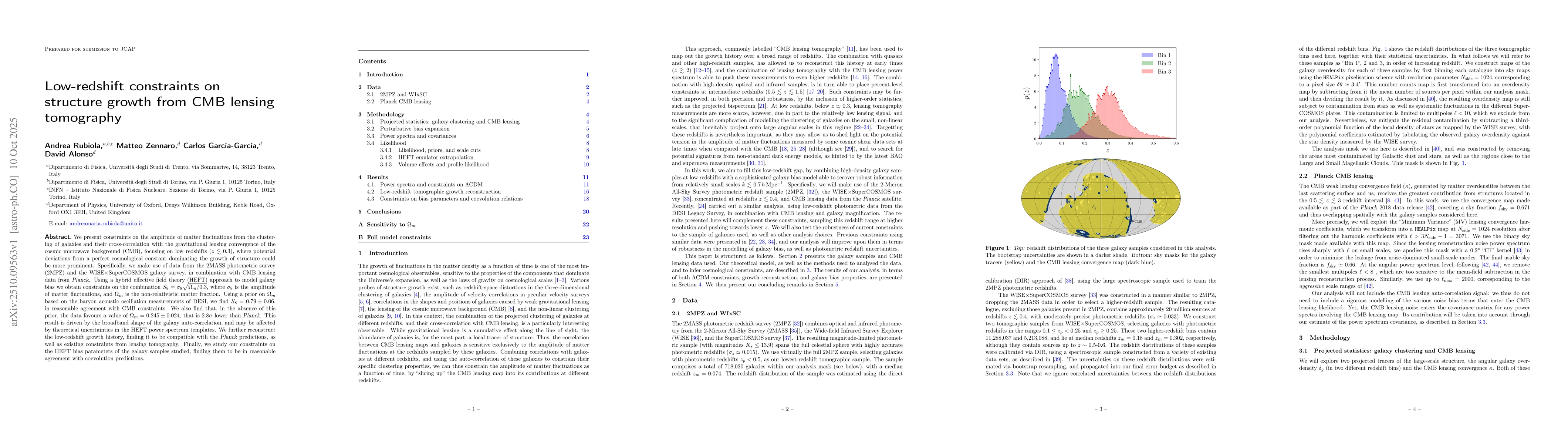Thumbnail for Low-redshift constraints on structure growth from CMB lensing tomography