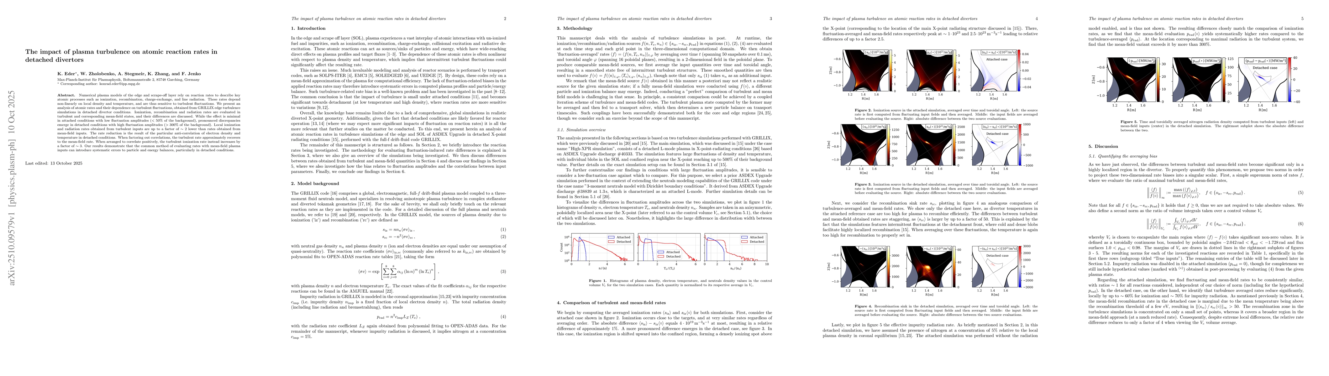 Thumbnail for The impact of plasma turbulence on atomic reaction rates in detached
  divertors