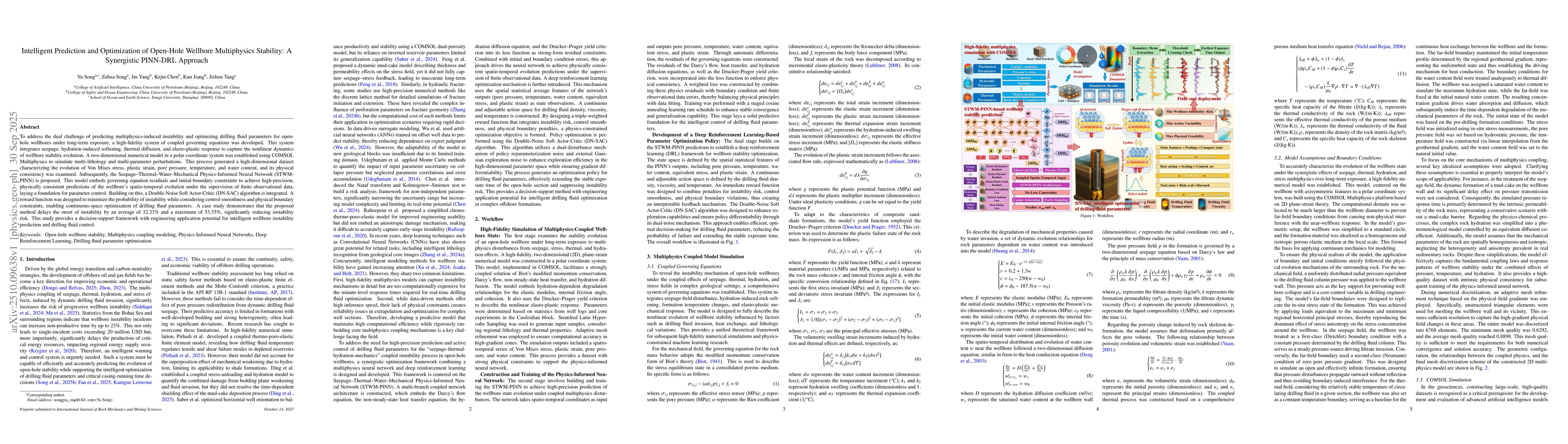 Thumbnail for Intelligent Prediction and Optimization of Open-Hole Wellbore
  Multiphysics Stability: A Synergistic PINN-DRL Approach