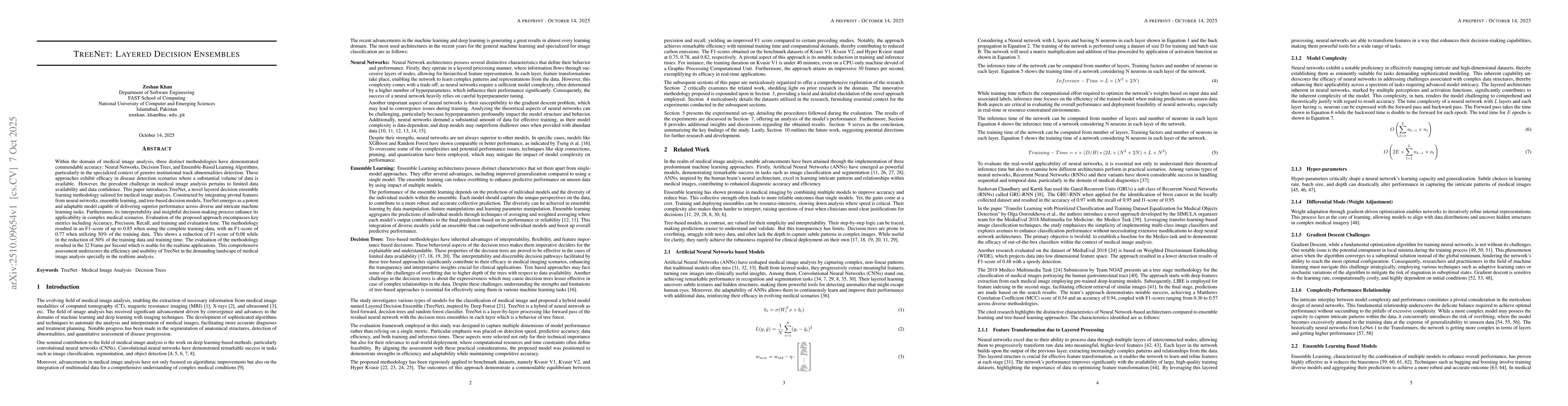 Thumbnail for TreeNet: Layered Decision Ensembles