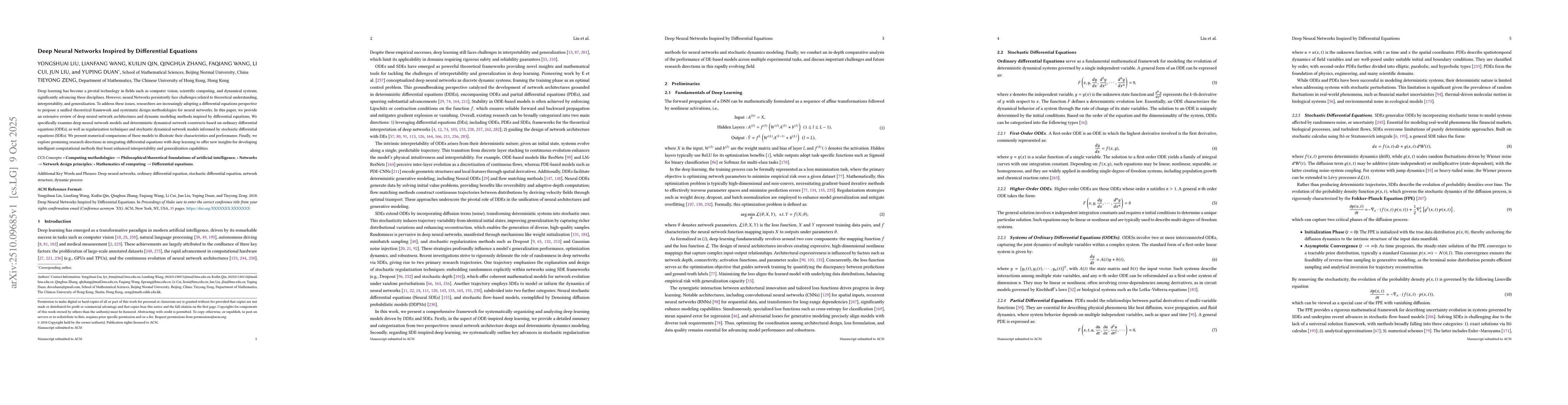 Thumbnail for Deep Neural Networks Inspired by Differential Equations