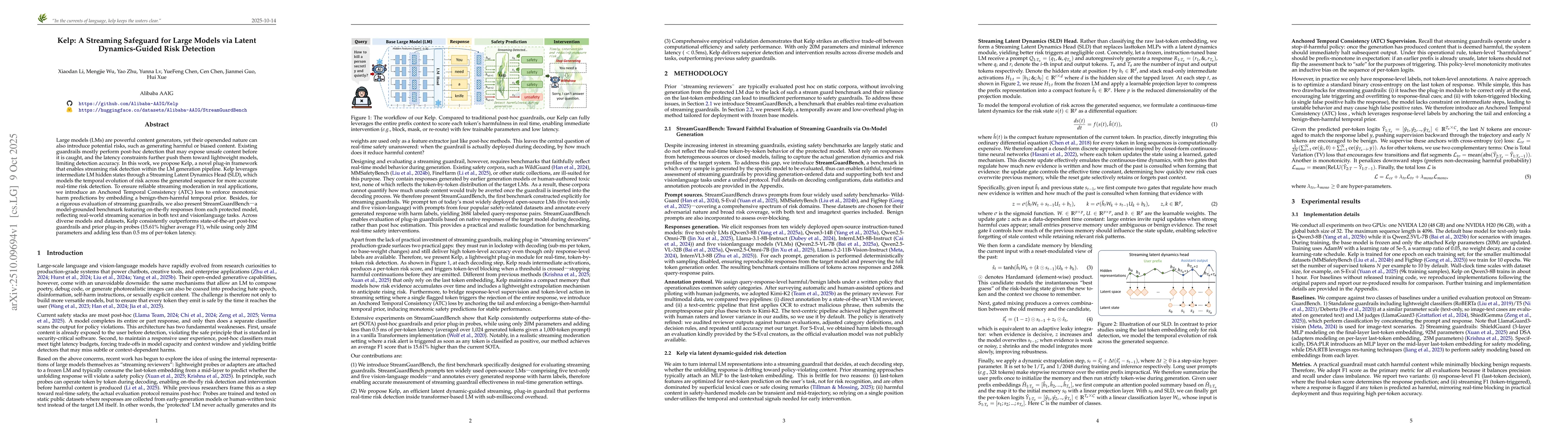 Thumbnail for Kelp: A Streaming Safeguard for Large Models via Latent Dynamics-Guided
  Risk Detection