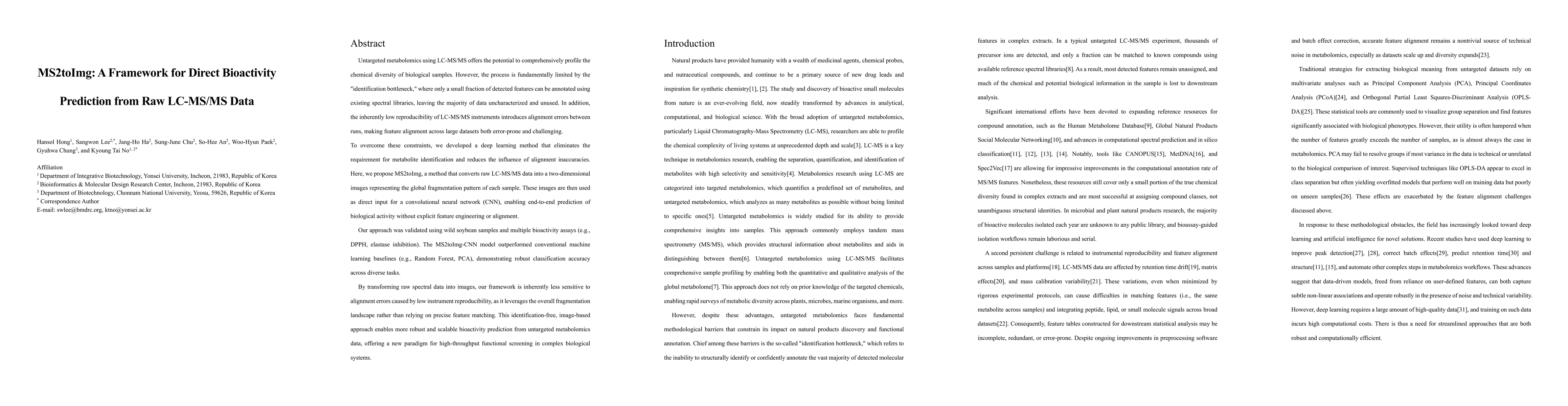 Thumbnail for MS2toImg: A Framework for Direct Bioactivity Prediction from Raw
  LC-MS/MS Data