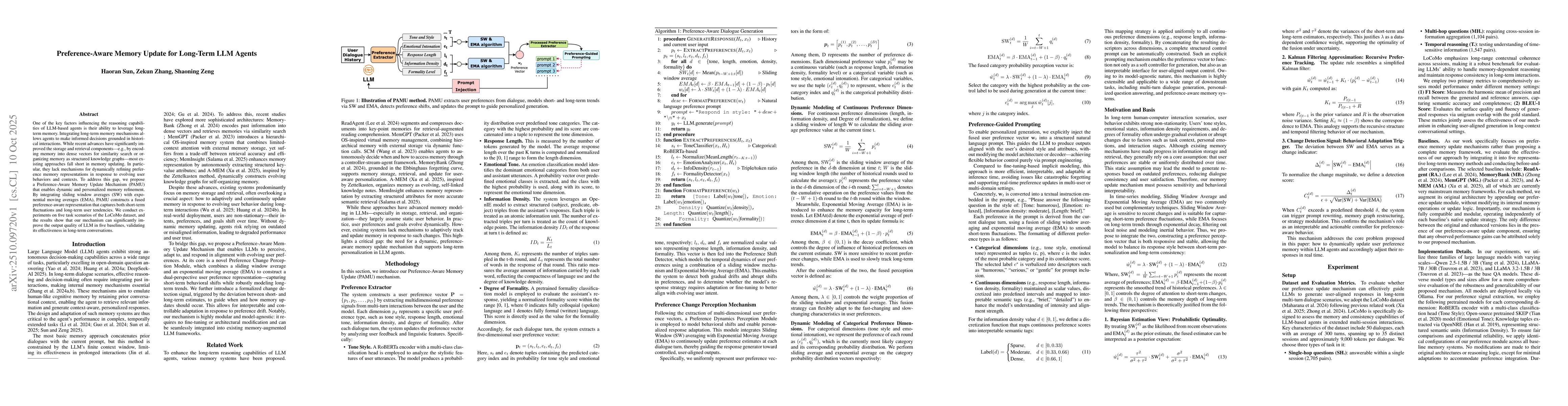 Thumbnail for Preference-Aware Memory Update for Long-Term LLM Agents