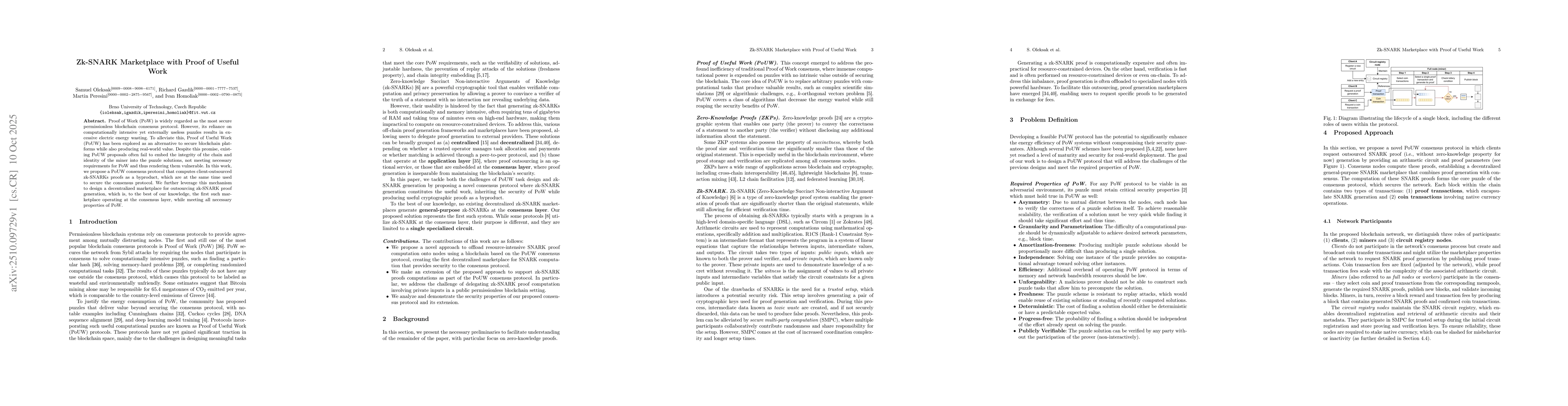 Thumbnail for Zk-SNARK Marketplace with Proof of Useful Work