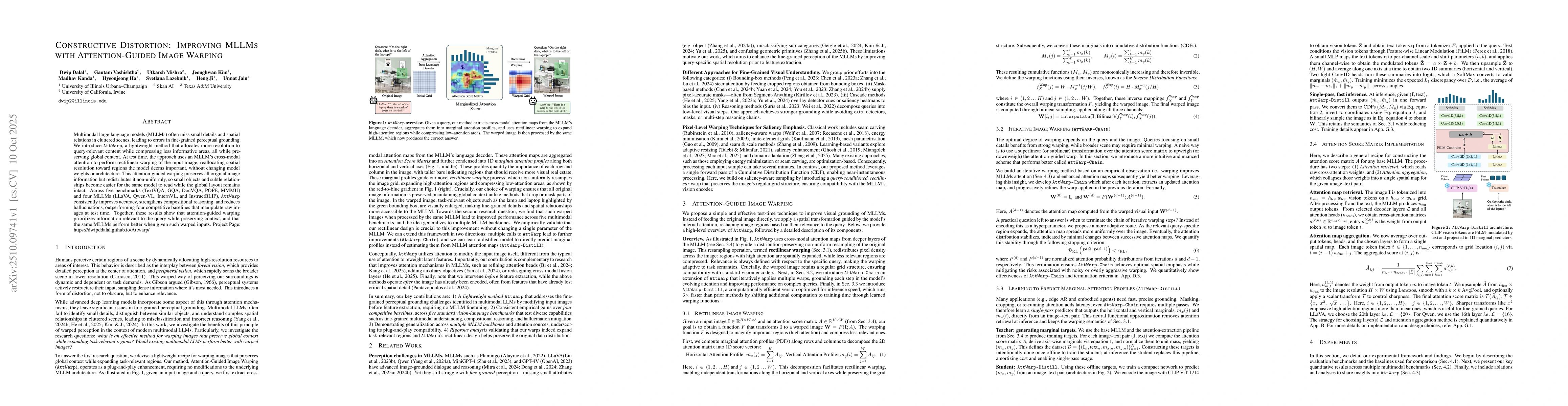 Thumbnail for Constructive Distortion: Improving MLLMs with Attention-Guided Image
  Warping