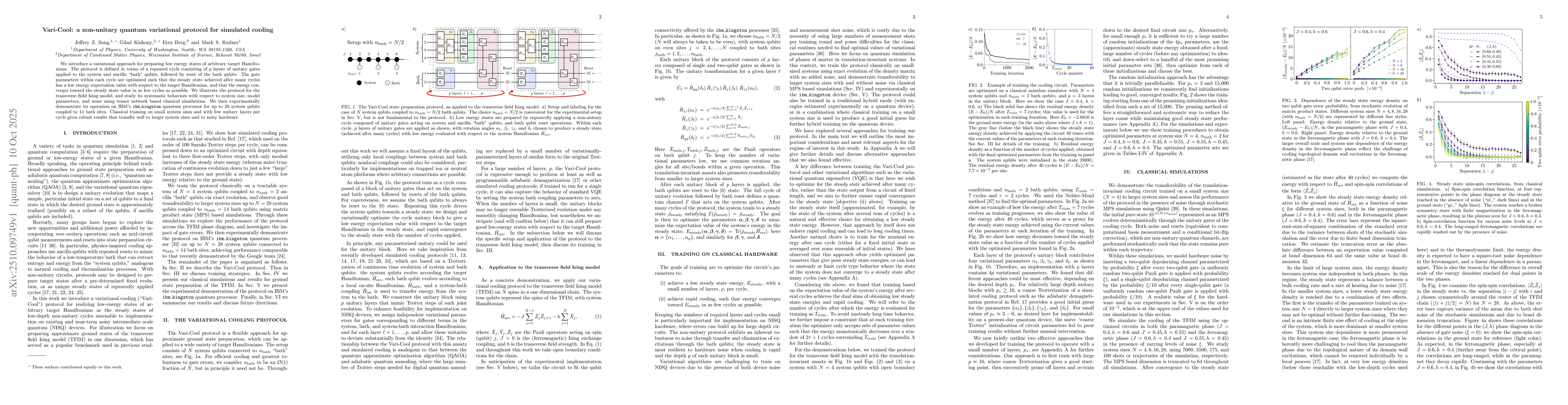 Thumbnail for Vari-Cool: a non-unitary quantum variational protocol for simulated
  cooling