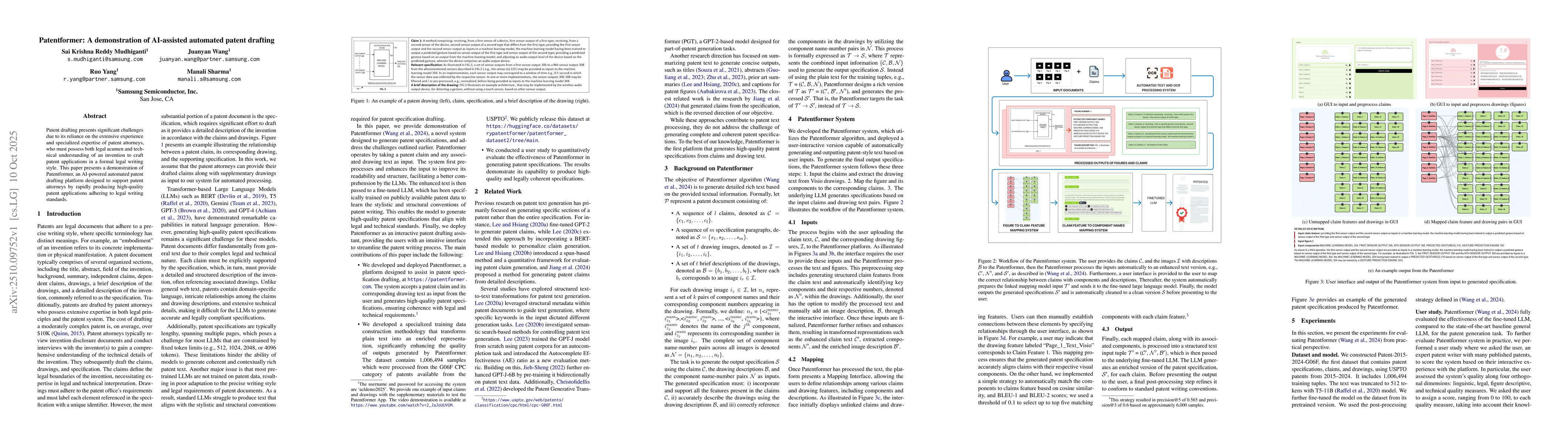 Thumbnail for Patentformer: A demonstration of AI-assisted automated patent drafting