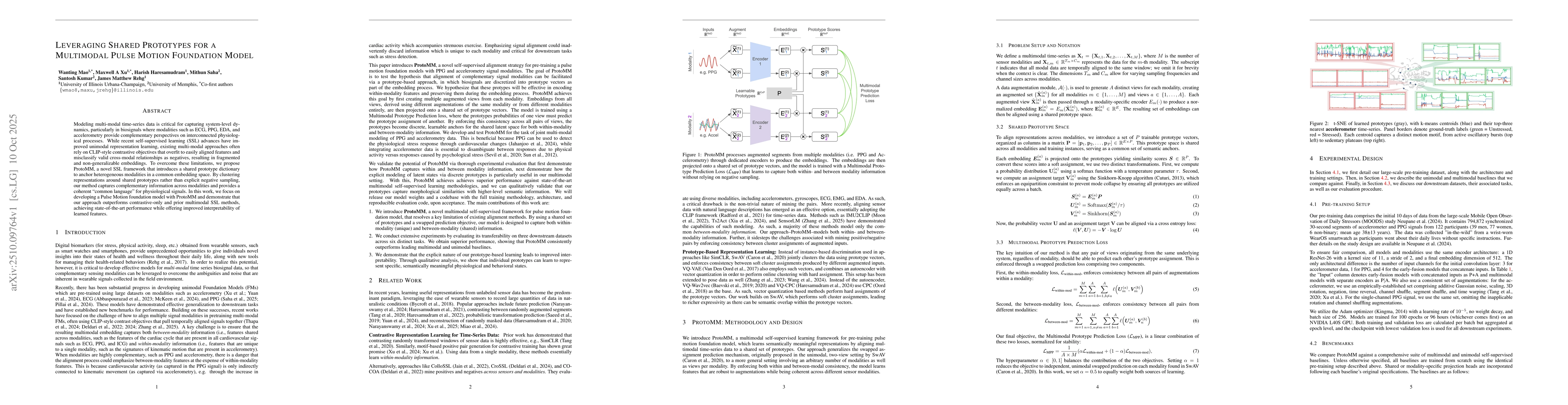 Thumbnail for Leveraging Shared Prototypes for a Multimodal Pulse Motion Foundation
  Model