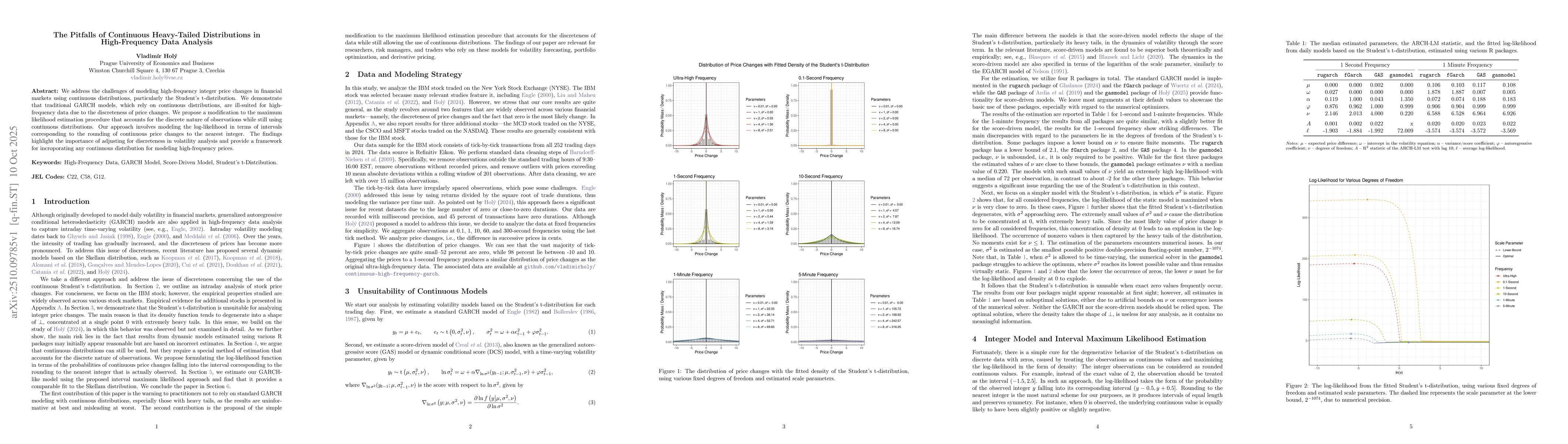 Thumbnail for The Pitfalls of Continuous Heavy-Tailed Distributions in High-Frequency
  Data Analysis